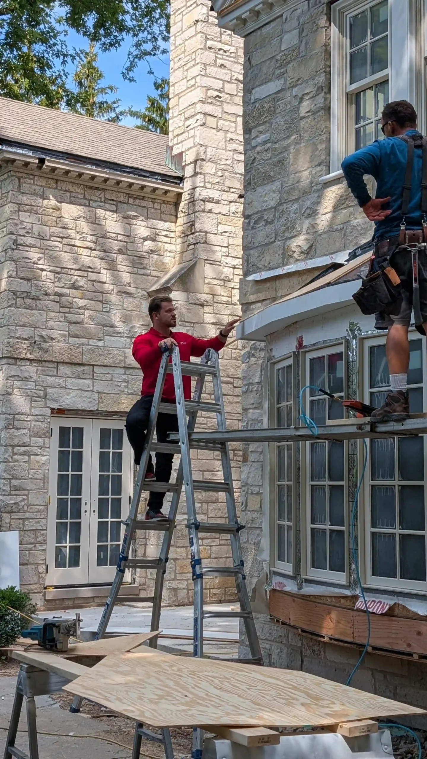 roofing contractor David Wilk talking to worked on a roofing project in kenilworth