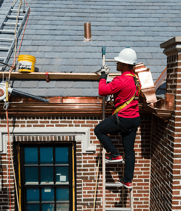 custom slate roofing craftsmanship by North Shore roofing specialists