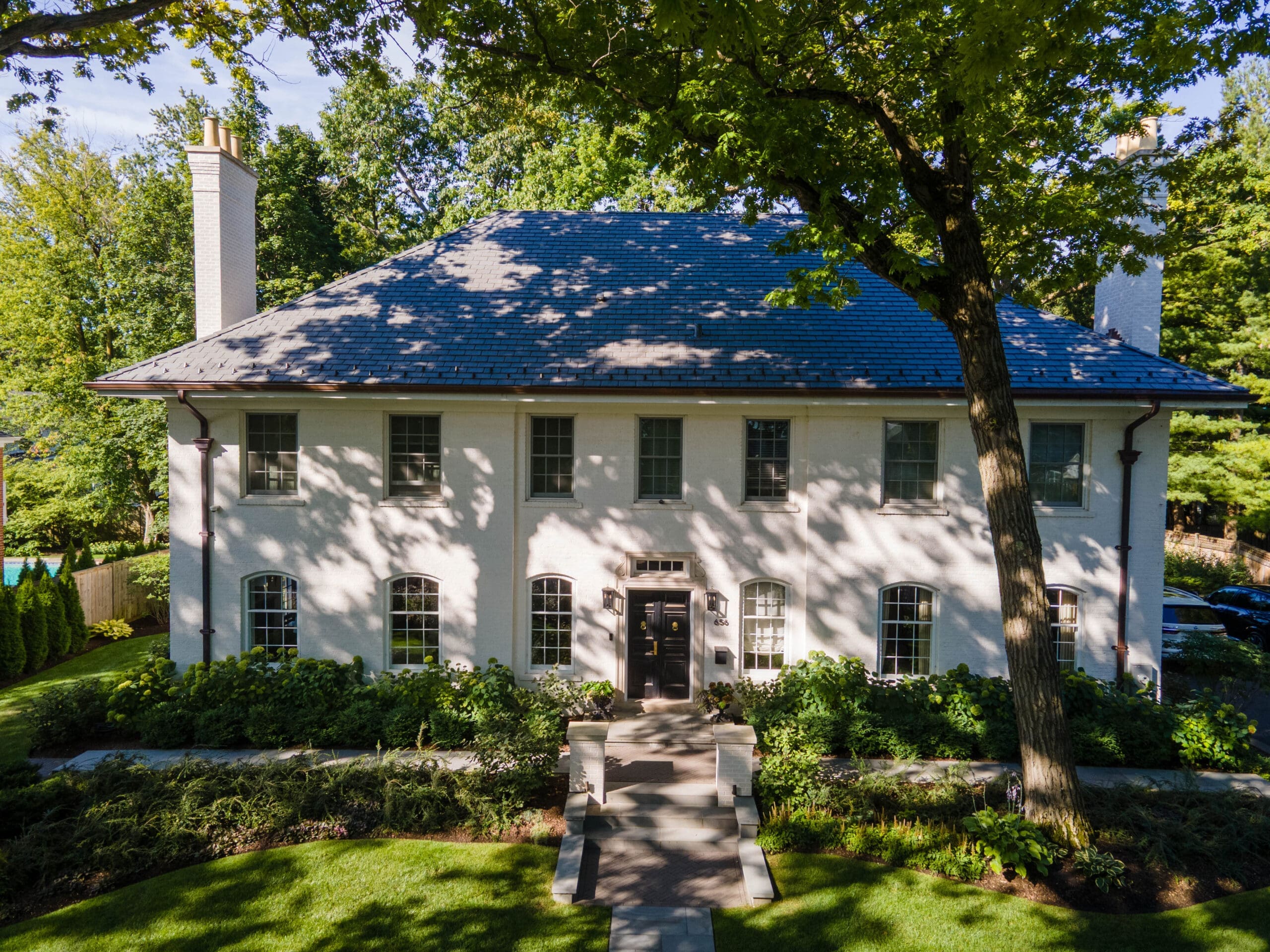 DaVinci synthetic slate roof installation in Winnetka IL by Wolf Development